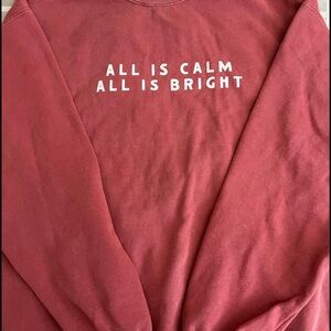 Red Sweatshirt with White Text
